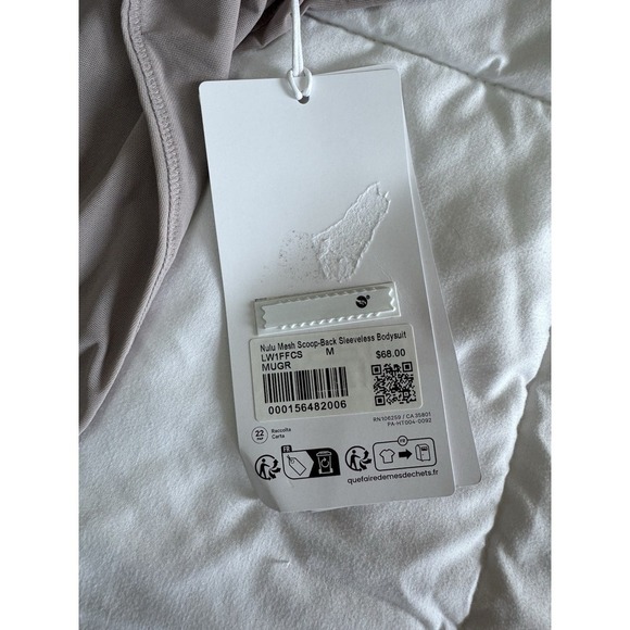 New Lululemon Wundermost Ultra Soft Nulu Mesh Scoop-Back Bodysuit - MUGR  Medium - Picture 3 of 9